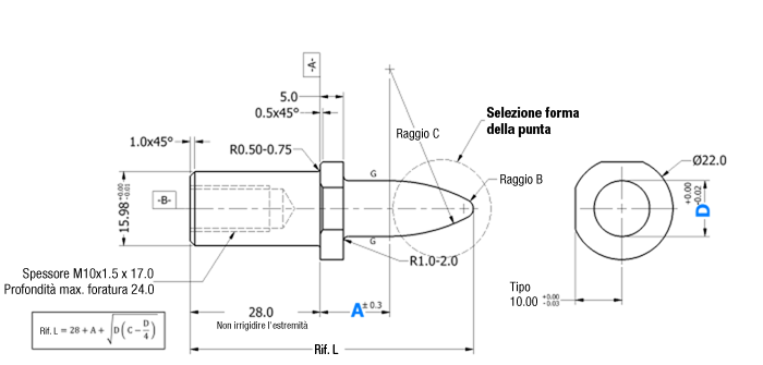 [NAAMS] Locating Pin APS Small Head:Immagine relativa